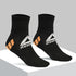 Reebok Ankle Socks Pack of 3 Black & Orange